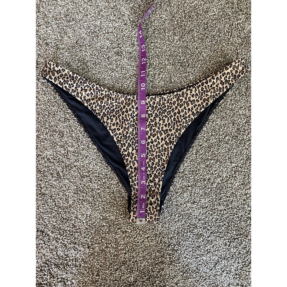 Frankies Bikinis Dove Baby Leopard Print Bikini Bottoms – Size XL - Picture 6 of 8
